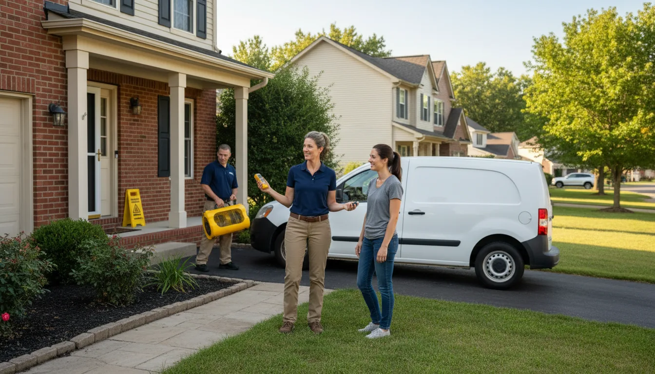 Residential water damage restoration in Winona, MS